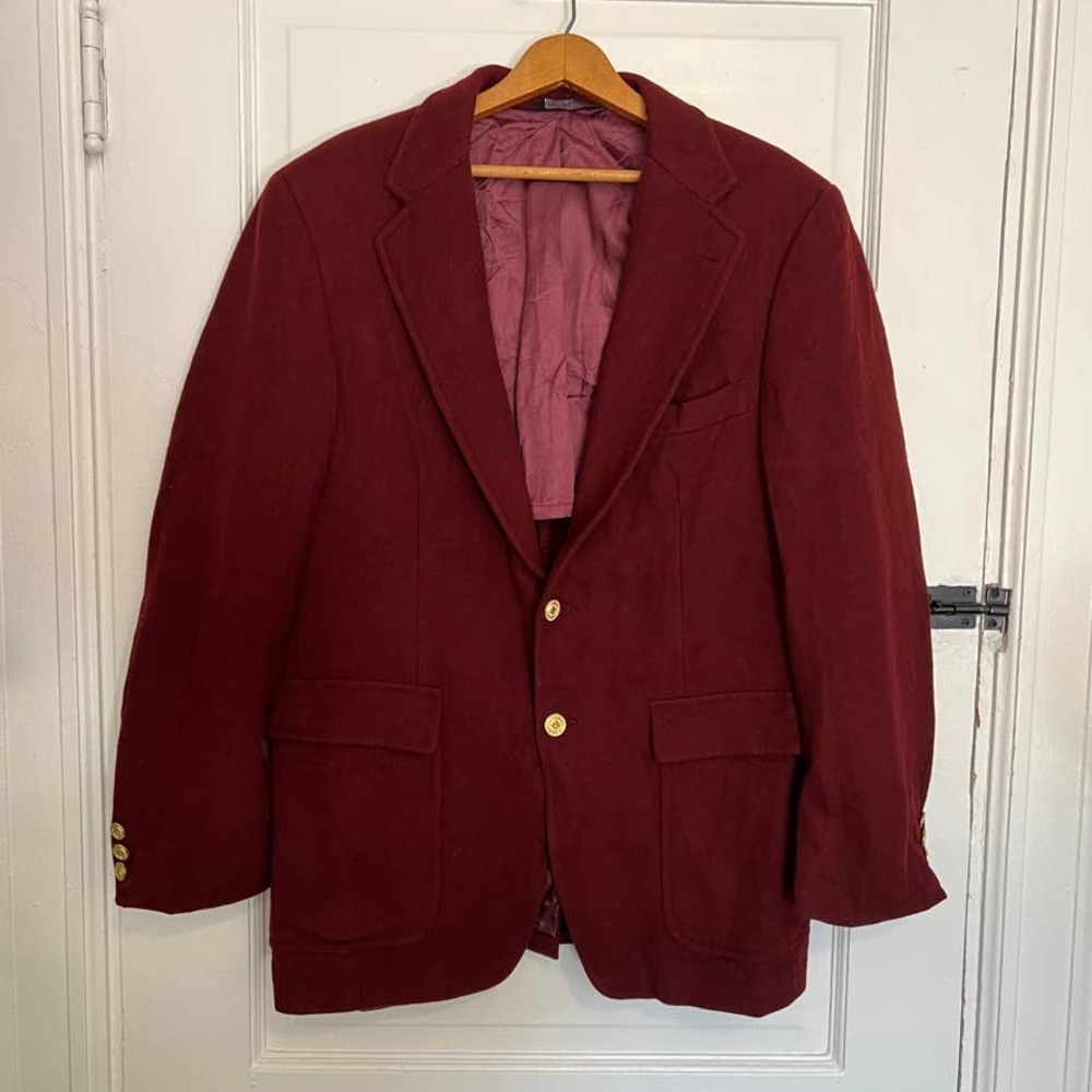 Classic Burgundy Men's Blazer